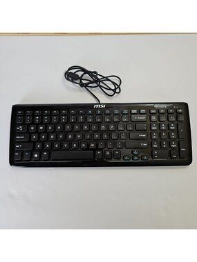 MSI Black Keyboard KU-0902 Wired USB  Student College PC Computer